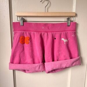 Vintage 90s y2k low rise PINK yoga shorts Size S